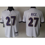 Nike Baltimore Ravens #27 Ray Rice White Limited Jersey