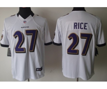 Nike Baltimore Ravens #27 Ray Rice White Limited Jersey