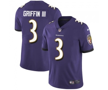 Nike Baltimore Ravens 3 Robert Griffin III Purple Vapor Untouchable Limited Jersey