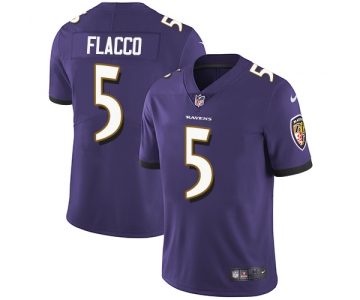 Nike Baltimore Ravens #5 Joe Flacco Purple Team Color Men's Stitched NFL Vapor Untouchable Limited Jersey