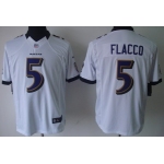 Nike Baltimore Ravens #5 Joe Flacco White Limited Jersey