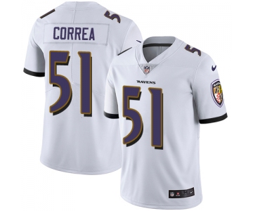 Nike Baltimore Ravens #51 Kamalei Correa White Men's Stitched NFL Vapor Untouchable Limited Jersey