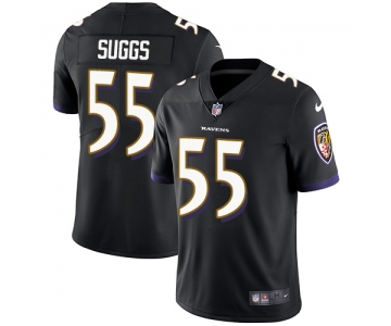 Nike Baltimore Ravens #55 Terrell Suggs Black Alternate Men's Stitched NFL Vapor Untouchable Limited Jersey