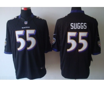 Nike Baltimore Ravens #55 Terrell Suggs Black Limited Jersey