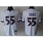 Nike Baltimore Ravens #55 Terrell Suggs White Limited Jersey