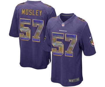 Nike Baltimore Ravens #57 C.J. Mosley Purple Team Color Men's Stitched NFL Limited Strobe Jersey