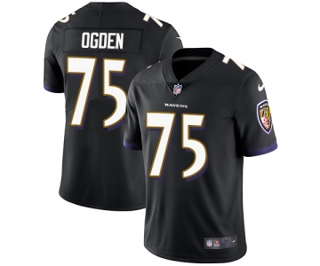 Nike Baltimore Ravens #75 Jonathan Ogden Black Alternate Men's Stitched NFL Vapor Untouchable Limited Jersey