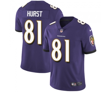 Nike Baltimore Ravens #81 Hayden Hurst Purple Team Color Men's Stitched NFL Vapor Untouchable Limited Jersey
