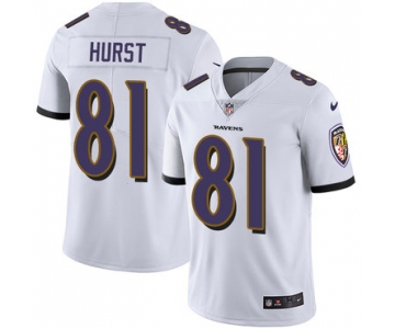 Nike Baltimore Ravens #81 Hayden Hurst White Men's Stitched NFL Vapor Untouchable Limited Jersey