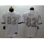 Nike Baltimore Ravens #82 Torrey Smith Platinum White Limited Jersey