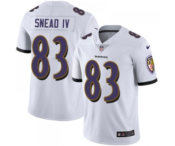 Nike Baltimore Ravens #83 Willie Snead IV White Men's Stitched NFL Vapor Untouchable Limited Jersey