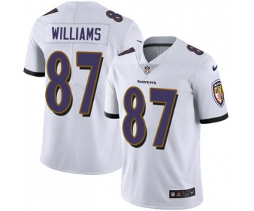 Nike Baltimore Ravens #87 Maxx Williams White Men's Stitched NFL Vapor Untouchable Limited Jersey