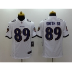 Nike Baltimore Ravens #89 Steve Smith Sr 2013 White Limited Jersey