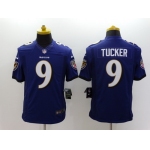 Nike Baltimore Ravens #9 Justin Tucker 2013 Purple Limited Jersey