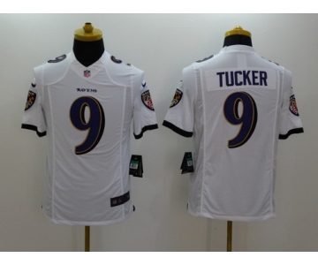 Nike Baltimore Ravens #9 Justin Tucker 2013 White Limited Jersey