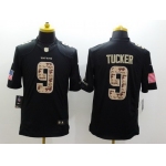 Nike Baltimore Ravens #9 Justin Tucker Salute to Service Black Limited Jersey