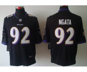 Nike Baltimore Ravens #92 Haloti Ngata Black Limited Jersey