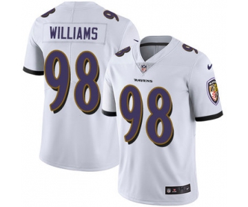 Nike Baltimore Ravens #98 Brandon Williams White Men's Stitched NFL Vapor Untouchable Limited Jersey
