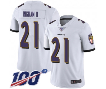 Nike Ravens #21 Mark Ingram II White Men's Stitched NFL 100th Season Vapor Limited Jersey