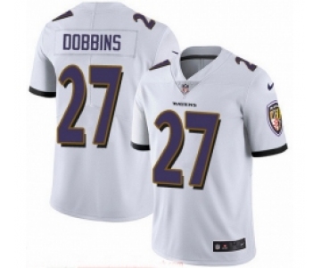 Nike Ravens 27 J K Dobbins White Men Stitched NFL Vapor Untouchable Limited Jersey