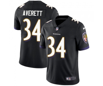 Nike Ravens #34 Anthony Averett Black Alternate Men's Stitched NFL Vapor Untouchable Limited Jersey