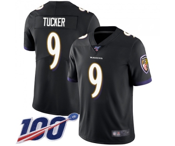 Nike Ravens #9 Justin Tucker Black Alternate Men's Stitched NFL 100th Season Vapor Limited Jersey