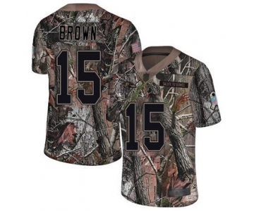 Ravens #15 Marquise Brown Camo Men's Stitched Football Limited Rush Realtree Jersey