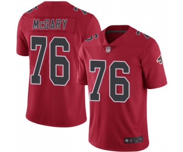 Falcons #76 Kaleb McGary Red Men's Stitched Football Limited Rush Jersey