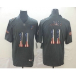 Men's Atlanta Falcons #11 Julio Jones 2019 Black Salute To Service USA Flag Fashion Limited Jersey