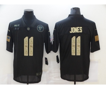 Men's Atlanta Falcons #11 Julio Jones Black Camo 2020 Salute To Service Stitched NFL Nike Limited Jersey