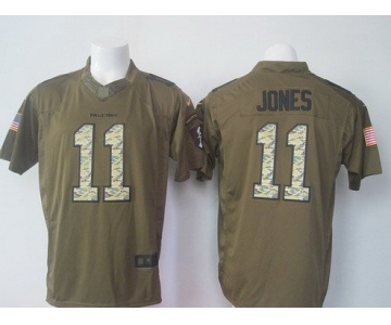Men's Atlanta Falcons #11 Julio Jones Green Salute To Service 2015 NFL Nike Limited Jersey
