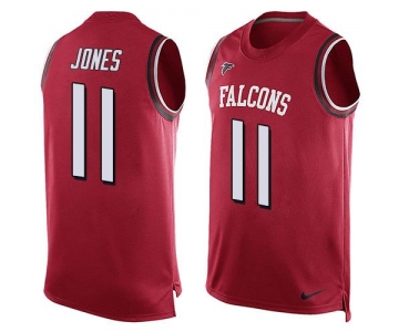 Men's Atlanta Falcons #11 Julio Jones Red Hot Pressing Player Name & Number Nike NFL Tank Top Jersey