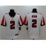 Men's Atlanta Falcons #2 Matt Ryan White 2017 Vapor Untouchable Stitched NFL Nike Limited Jersey