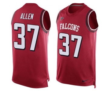 Men's Atlanta Falcons #37 Ricardo Allen Red Hot Pressing Player Name & Number Nike NFL Tank Top Jersey
