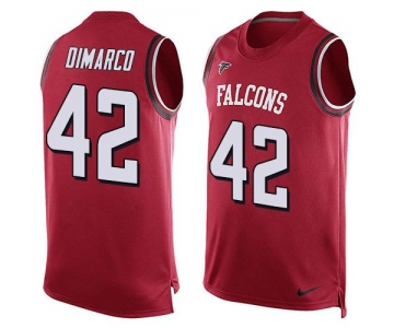 Men's Atlanta Falcons #42 Patrick DiMarco Red Hot Pressing Player Name & Number Nike NFL Tank Top Jersey