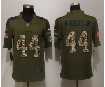 Men's Atlanta Falcons #44 Vic Beasley Jr Green Salute To Service 2015 NFL Nike Limited Jersey