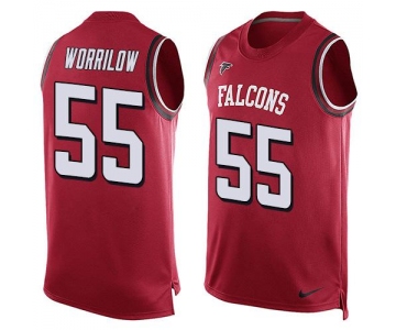 Men's Atlanta Falcons #55 Paul Worrilow Red Hot Pressing Player Name & Number Nike NFL Tank Top Jersey