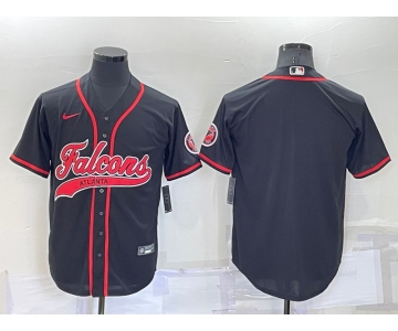 Men's Atlanta Falcons Blank Black Stitched MLB Cool Base Nike Baseball Jersey
