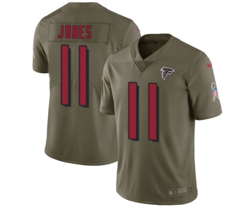 Nike Atlanta Falcons #11 Julio Jones Olive Men's Stitched NFL Limited 2017 Salute To Service Jersey