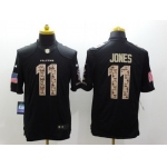 Nike Atlanta Falcons #11 Julio Jones Salute to Service Black Limited Jersey