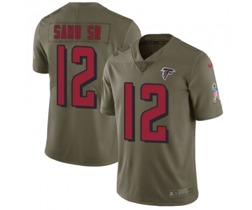 Nike Atlanta Falcons #12 Mohamed Sanu Sr Olive Men's Stitched NFL Limited 2017 Salute To Service Jersey
