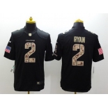 Nike Atlanta Falcons #2 Matt Ryan Salute to Service Black Limited Jersey