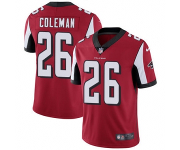 Nike Atlanta Falcons #26 Tevin Coleman Red Team Color Men's Stitched NFL Vapor Untouchable Limited Jersey