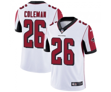 Nike Atlanta Falcons #26 Tevin Coleman White Men's Stitched NFL Vapor Untouchable Limited Jersey