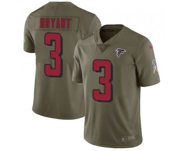 Nike Atlanta Falcons #3 Matt Bryant Olive Men's Stitched NFL Limited 2017 Salute To Service Jersey