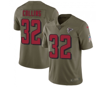 Nike Atlanta Falcons #32 Jalen Collins Olive Men's Stitched NFL Limited 2017 Salute To Service Jersey