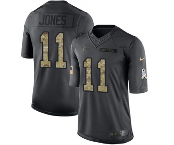 Nike Falcons #11 Julio Jones Black Men's Stitched NFL Limited 2016 Salute To Service Jersey