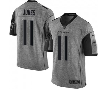 Nike Falcons #11 Julio Jones Gray Men's Stitched NFL Limited Gridiron Gray Jersey
