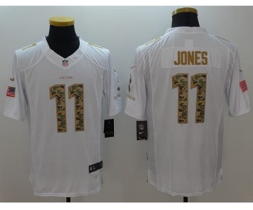 Nike Falcons #11 Julio Jones White Men's Stitched NFL Limited Salute to Service Jersey