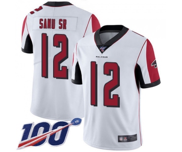 Nike Falcons #12 Mohamed Sanu Sr White Men's Stitched NFL 100th Season Vapor Limited Jersey